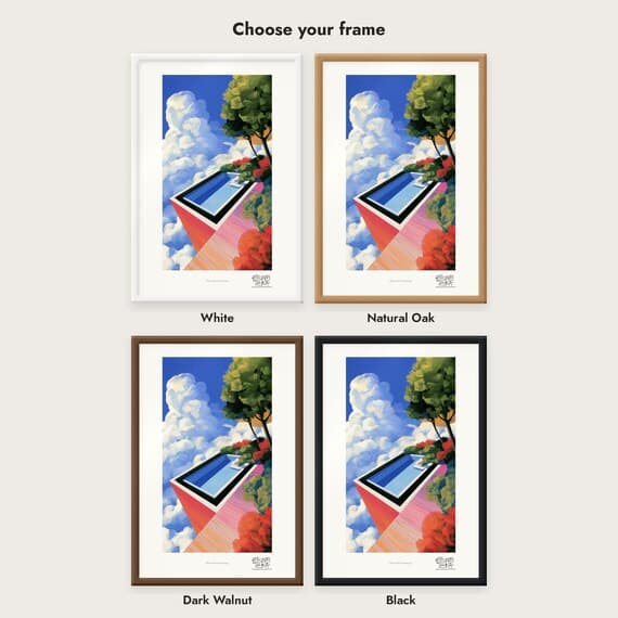 Frame colour comparison for the Ultraviolet Dreamscape framed print