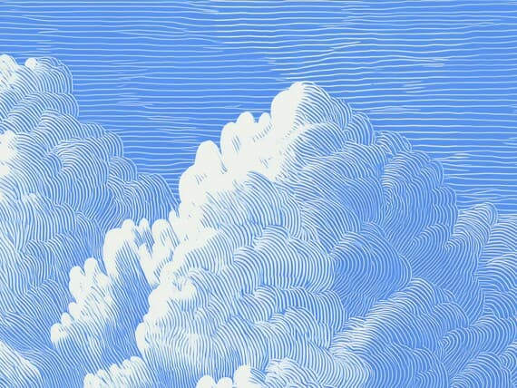 Close-up detail of the Cliff Drama Amplified giclée print