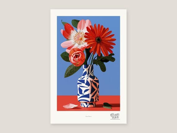 Full view of the Silent Bloom print with its white gallery margin