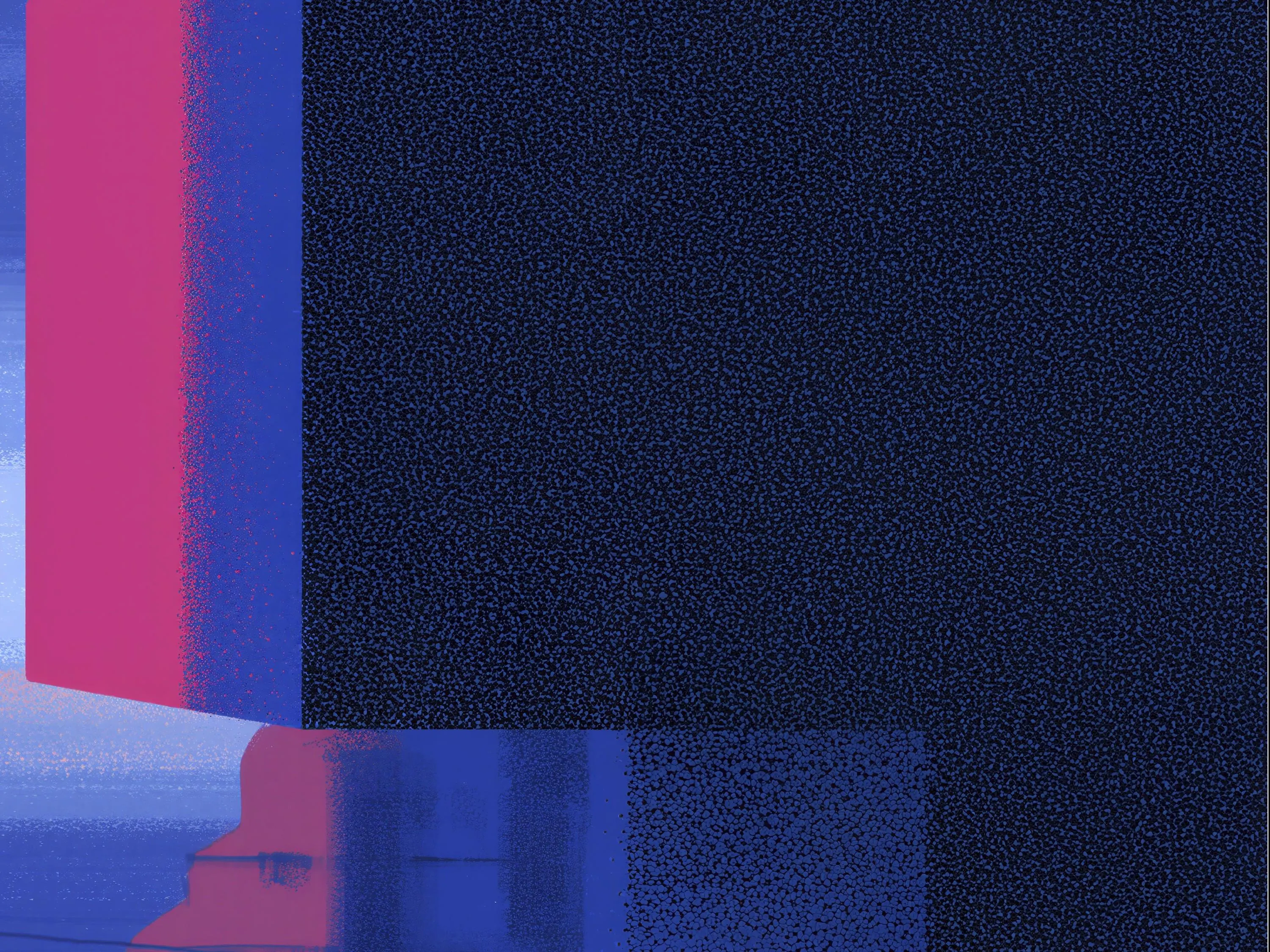Close-up detail of the Balcony Men Stillness giclée print